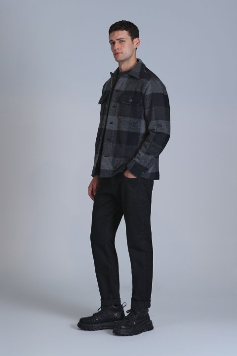 Anton Smart Jean Erkek Pantolon Slim Fit Siyah - LUFIAN