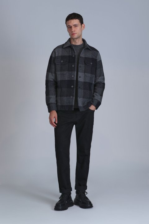Anton Smart Jean Erkek Pantolon Slim Fit Siyah - LUFIAN