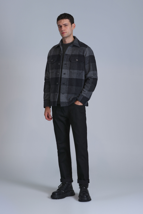 Anton Smart Jean Erkek Pantolon Slim Fit Siyah - Lufian