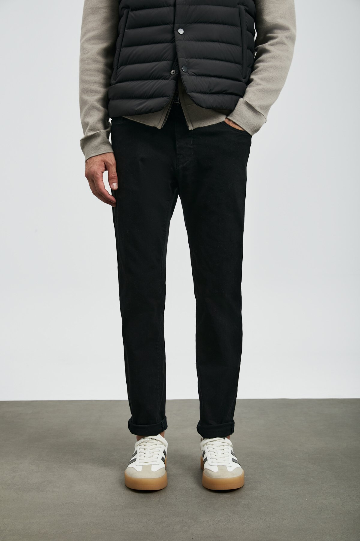 Anton Smart Jean Erkek Pantolon Slim Fit Siyah - Lufian (1)