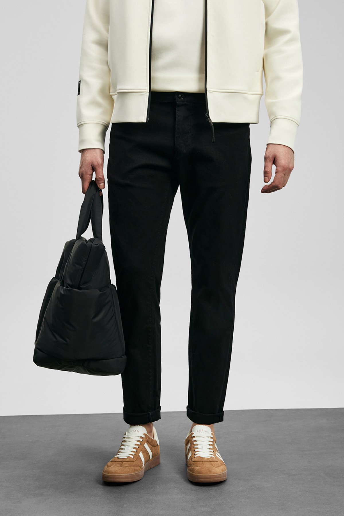 Anton Smart Jean Erkek Pantolon Slim Fit Siyah - Lufian (1)