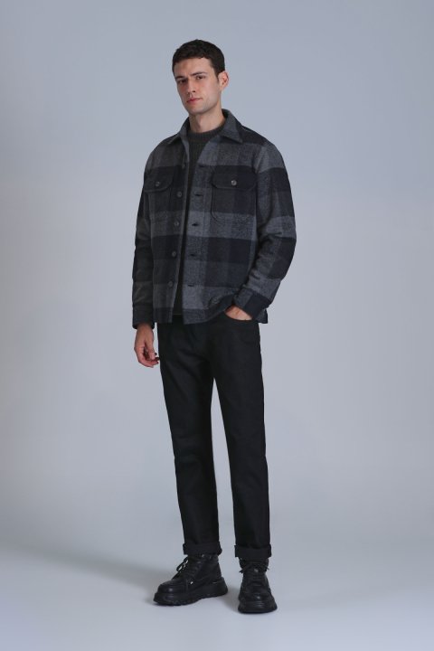 Anton Smart Jeans Men's Trousers Slim Fit Black - Lufian