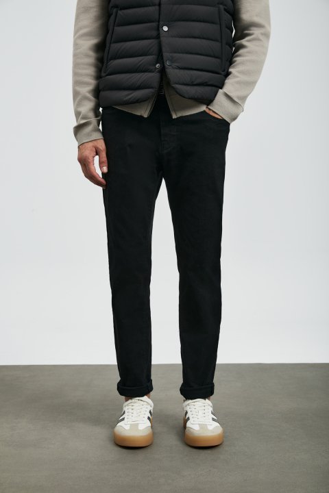 Anton Smart Jeans Men's Trousers Slim Fit Black - Lufian (1)