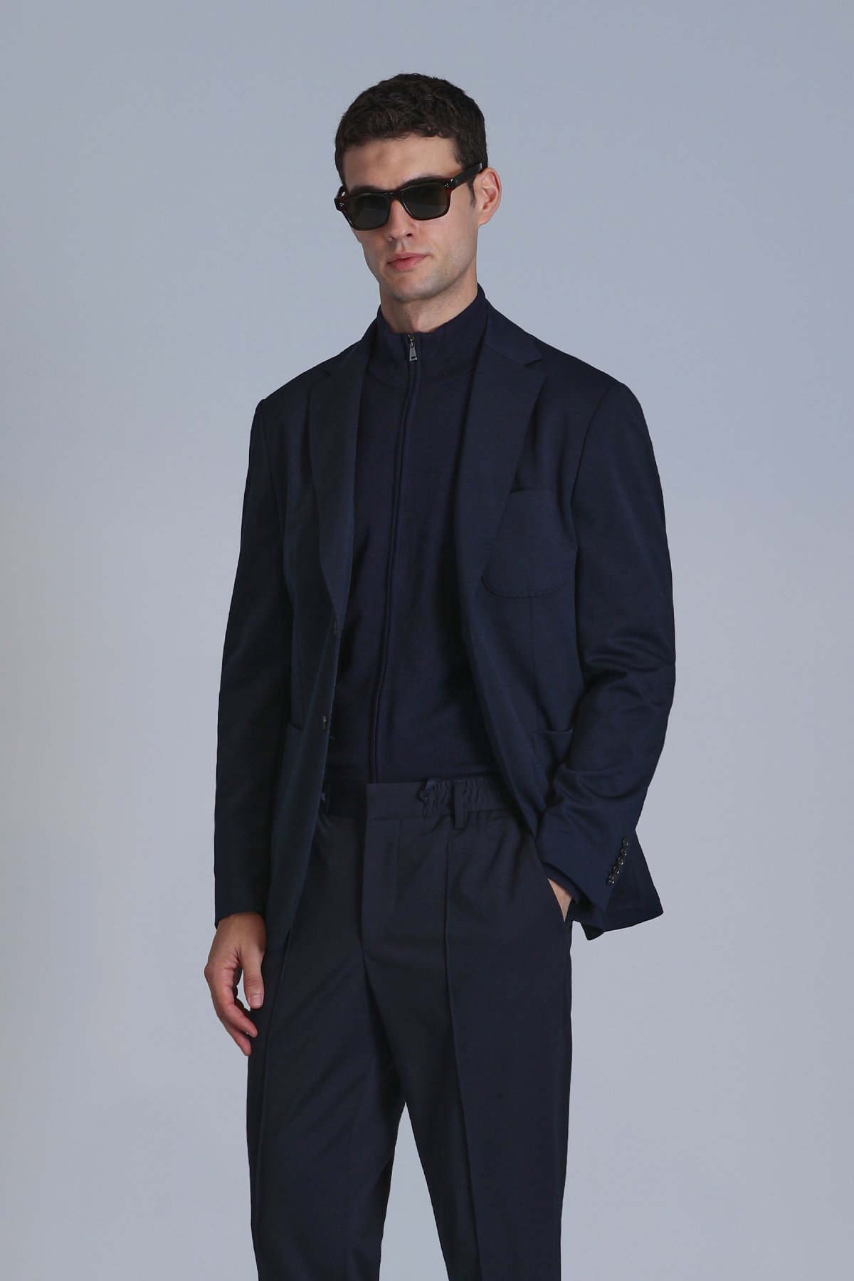 Antoni Spor Erkek Blazer Ceket Slim Fit Lacivert - Lufian