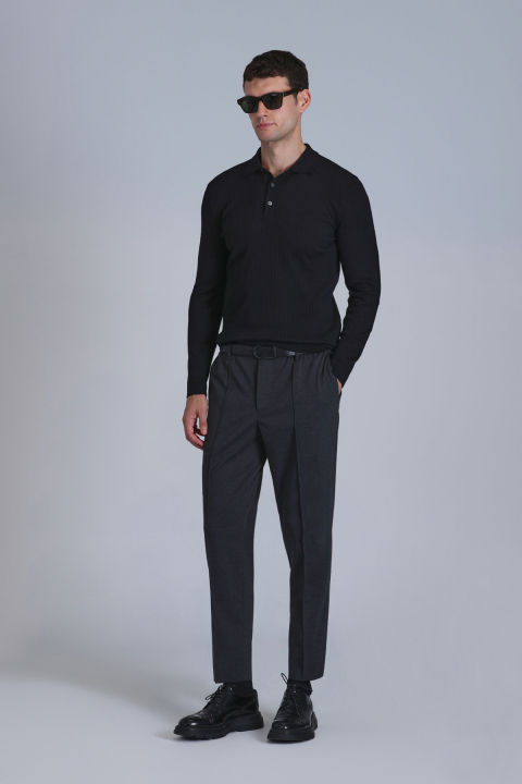 Antoni Spor Erkek Chino Pantolon Slim Fit Antrasit - Lufian (1)