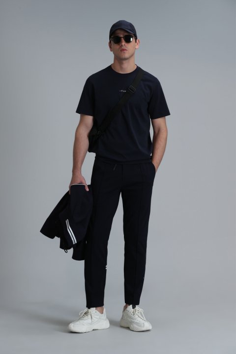 Antony Modern Grafik T- Shirt Lacivert - Lufian (1)