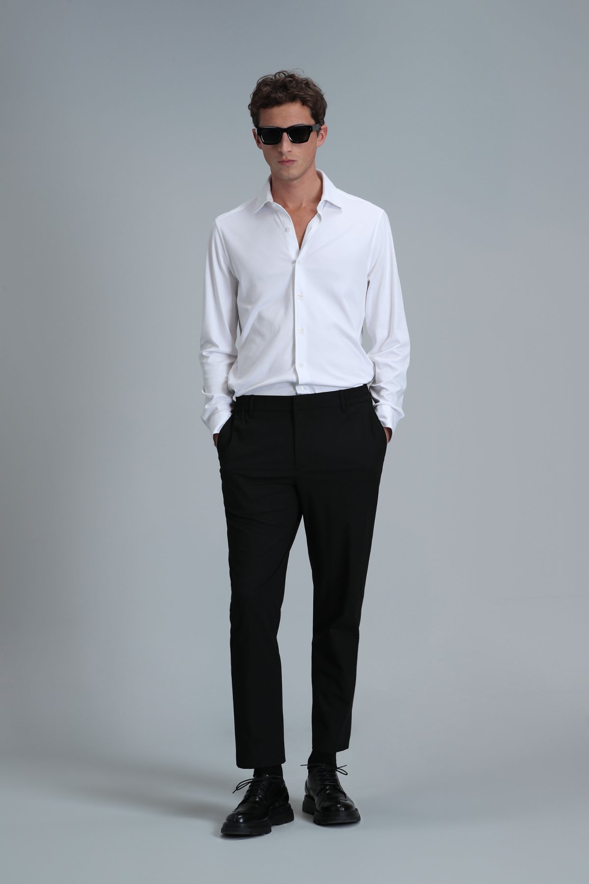 Apel Erkek Basic Gömlek Comfort Fit Beyaz - Lufian (1)