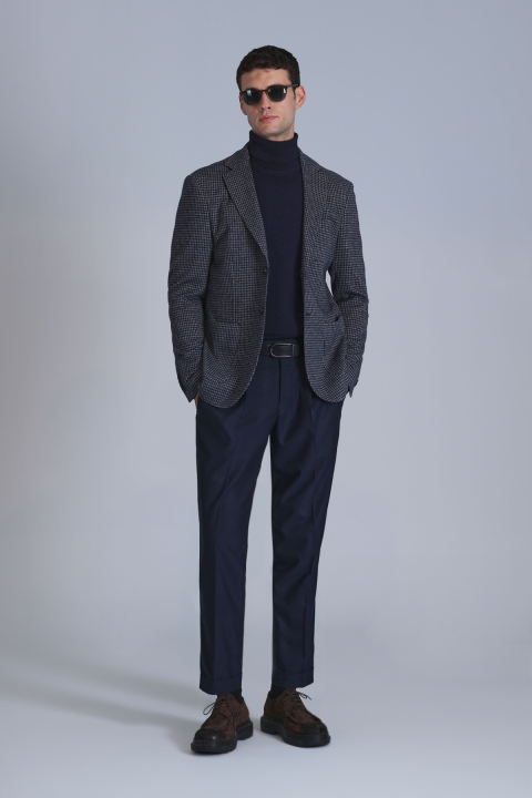 April Spor Erkek Blazer Ceket Slim Fit Lacivert - Lufian (1)