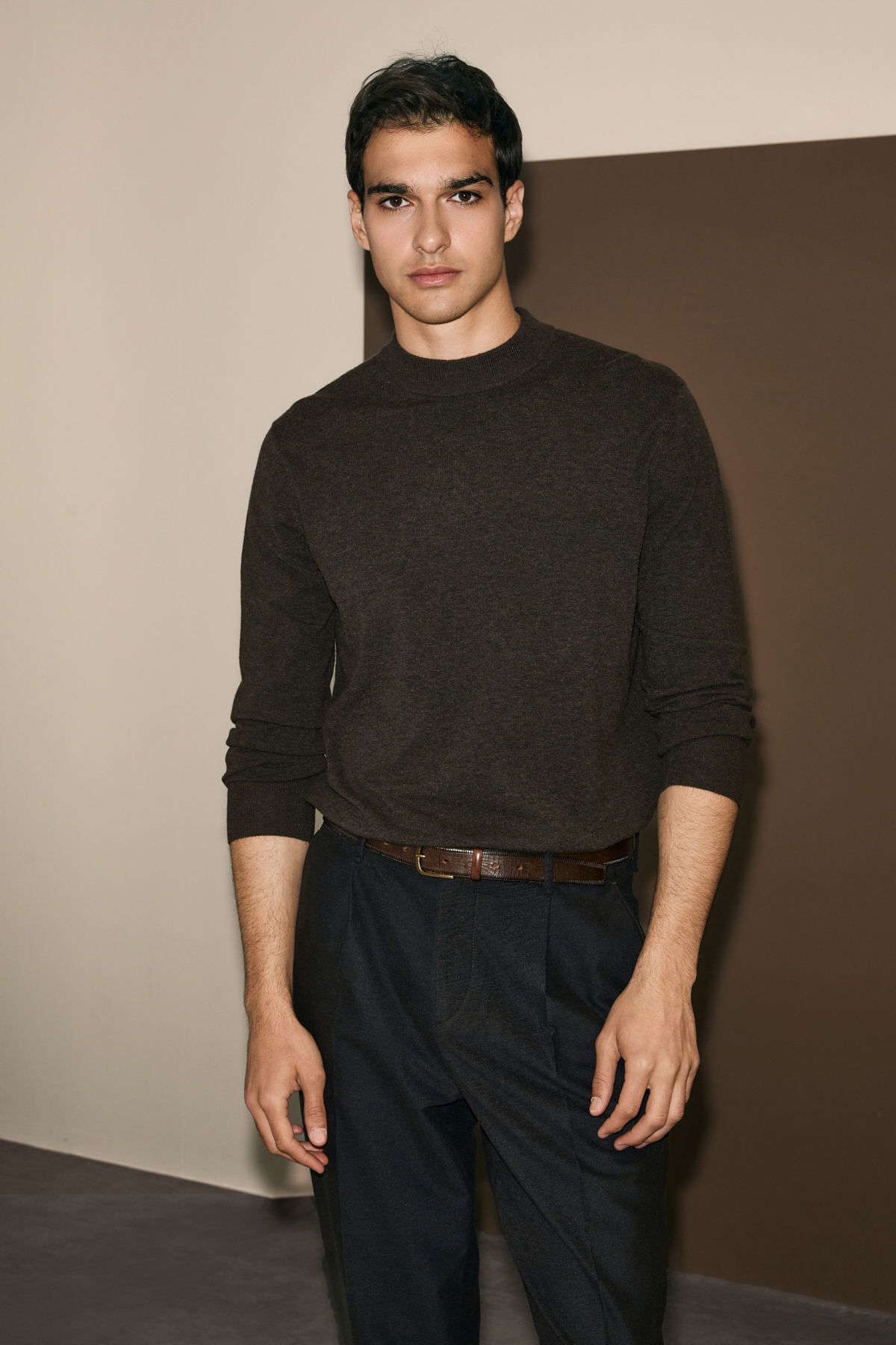Mens Sweater Brown - Lufian