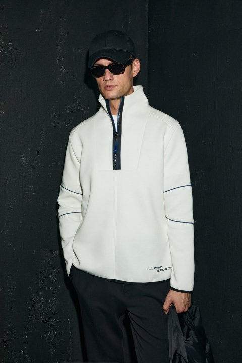 Art Erkek Sweatshirt Kırık Beyaz - Lufian