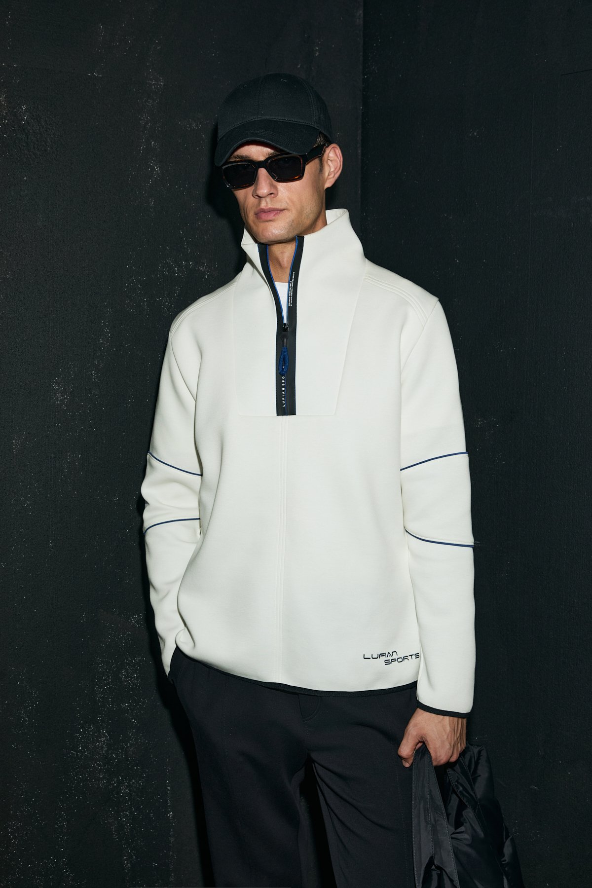 Art Erkek Sweatshirt Kırık Beyaz - Lufian