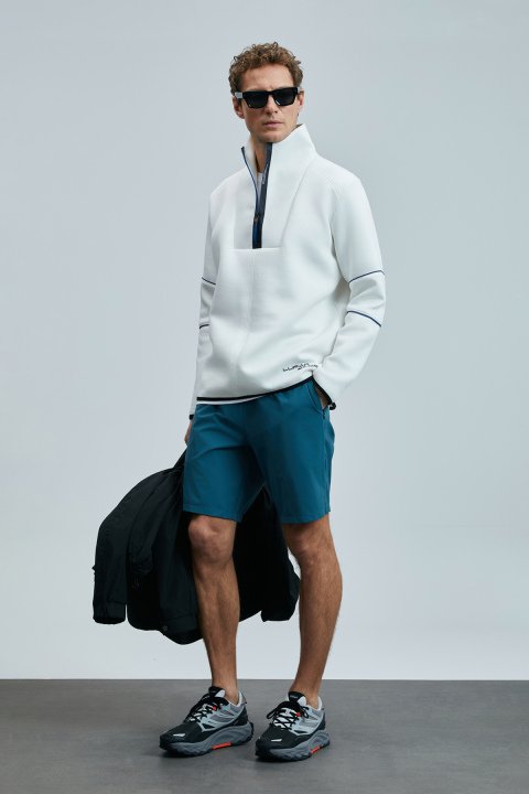 Art Erkek Sweatshirt Kırık Beyaz - Lufian