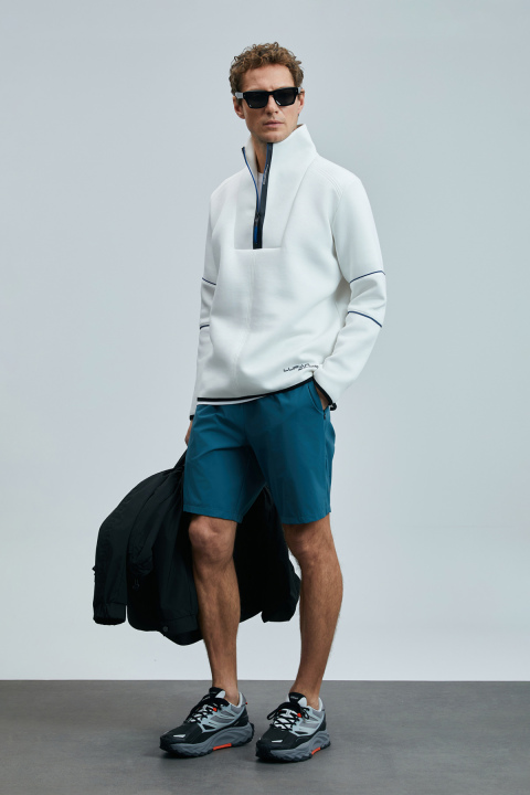 Art Erkek Sweatshirt Kırık Beyaz - Lufian