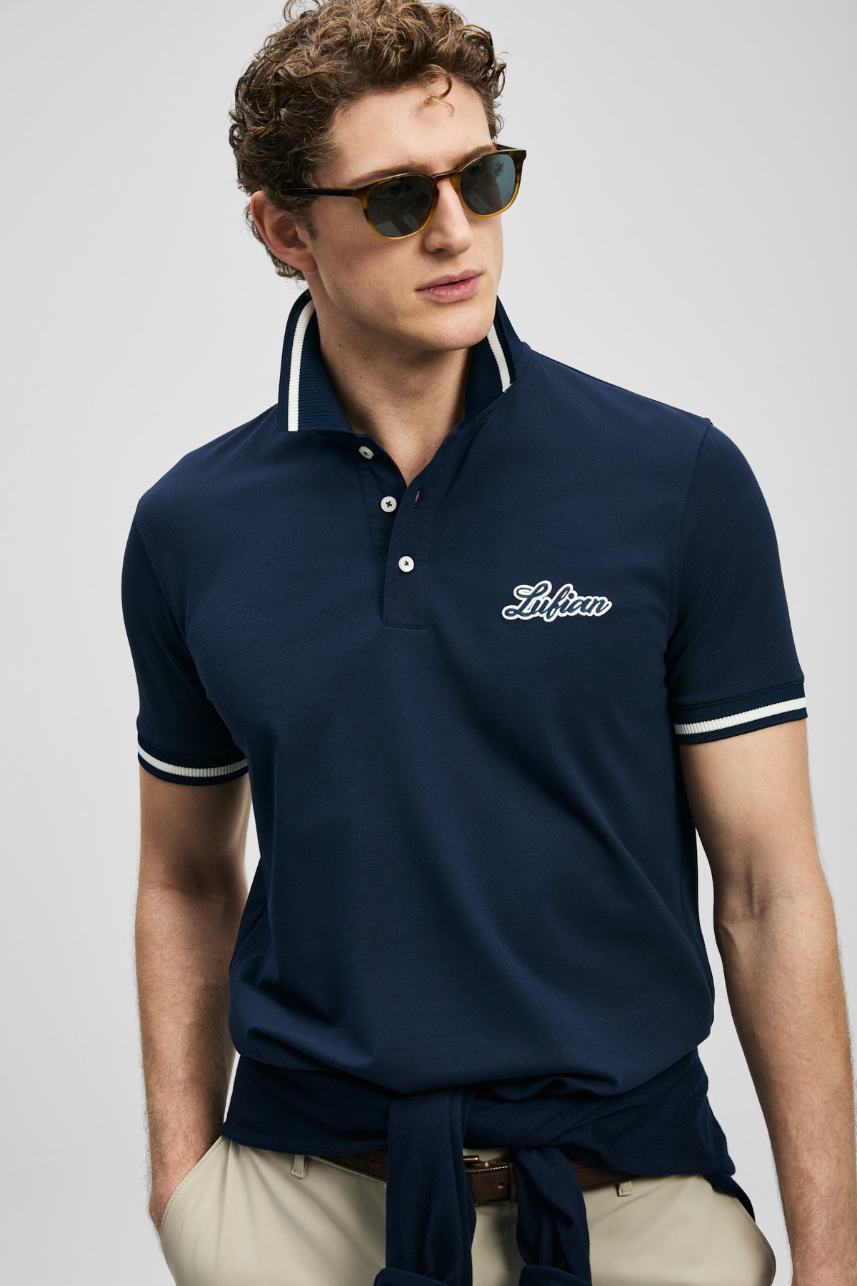 Smart Mens Polo T - Shirt Navy - Lufian