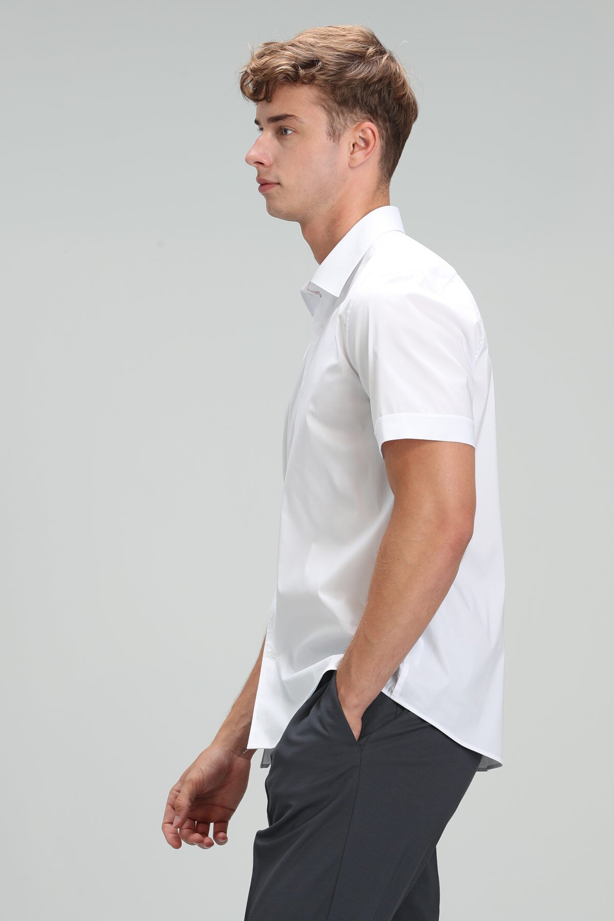 Arus Erkek Smart Gömlek Slim Fit Beyaz - Lufian (1)