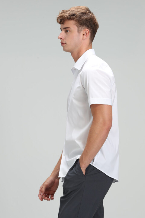 Arus Erkek Smart Gömlek Slim Fit Beyaz - LUFIAN (1)