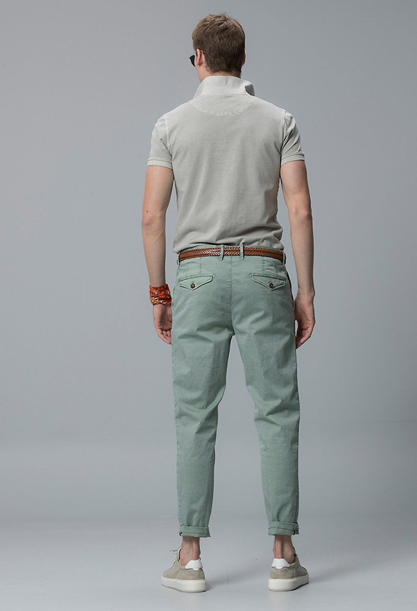 Arvian Spor Erkek Chino Pantolon Slim Fit Yeşil