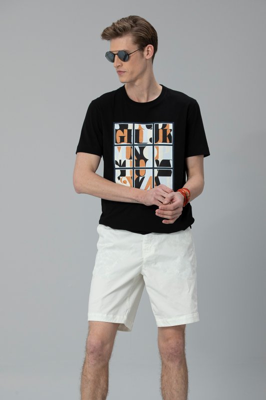 Aryan Spor Erkek Chino Şort Slim Fit Beyaz