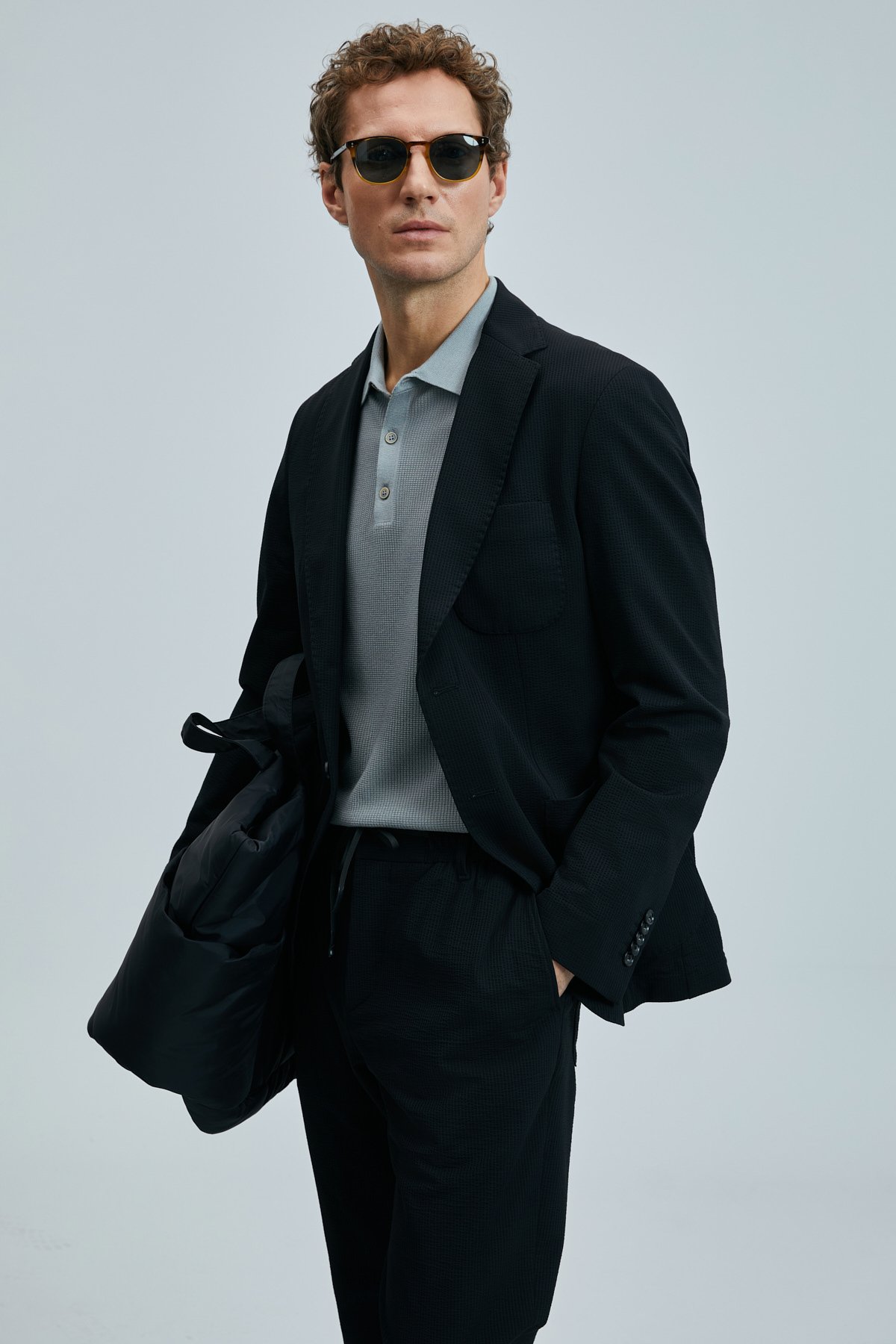 Asel Spor Erkek Blazer Ceket Slim Fit Siyah - Lufian (1)