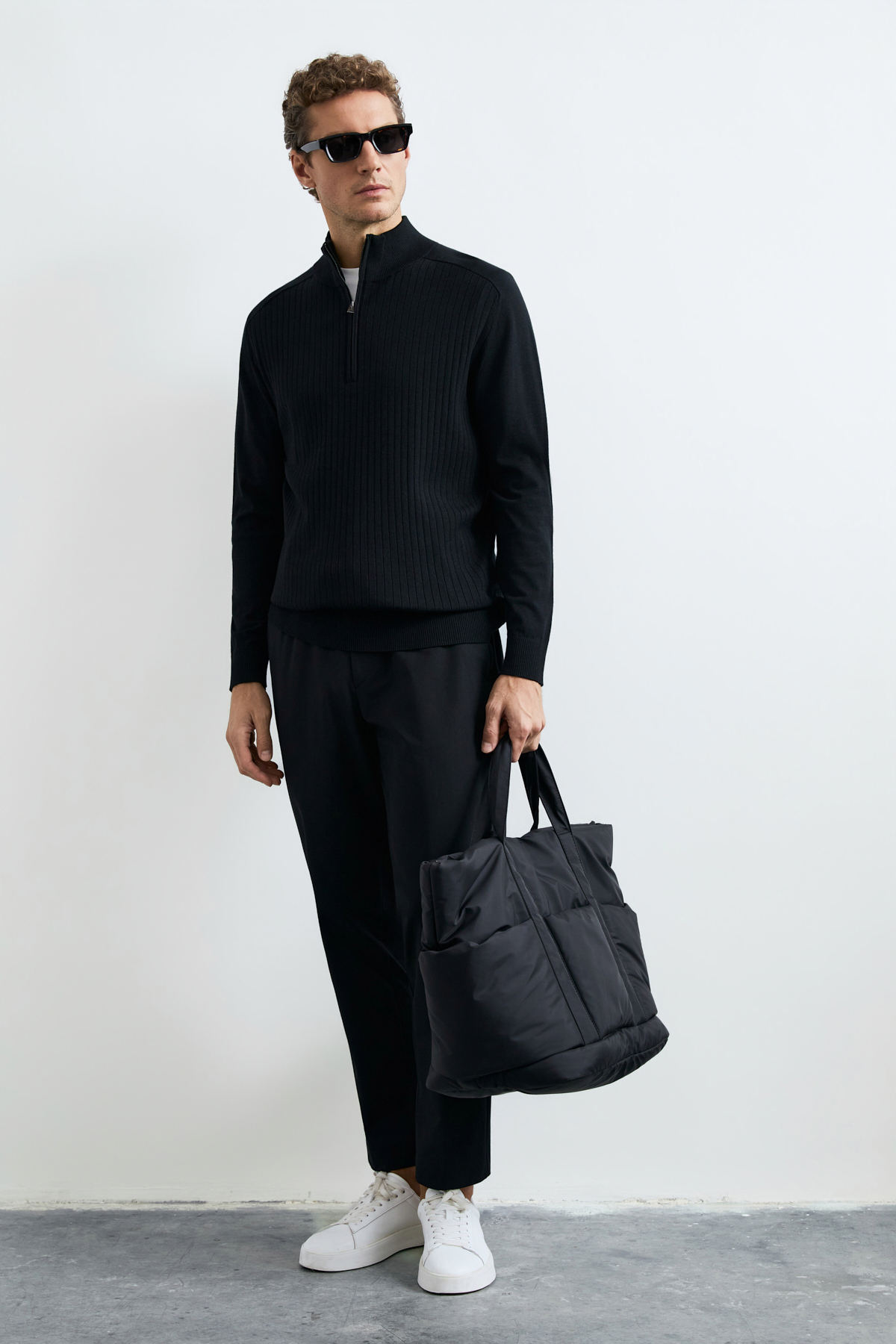 Mens Sweater Black - LUFIAN