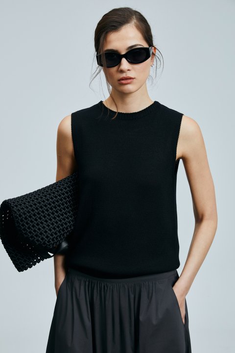 Ava Kadın Rayon Kazak Siyah - Lufian (1)