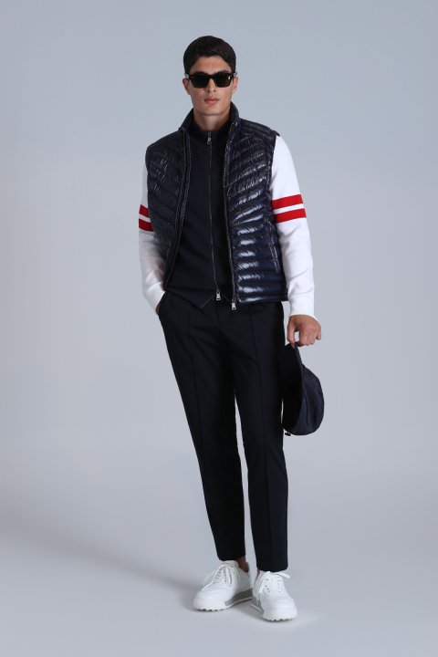 Axel Goose Feather Mens Vest Navy - Lufian (1)