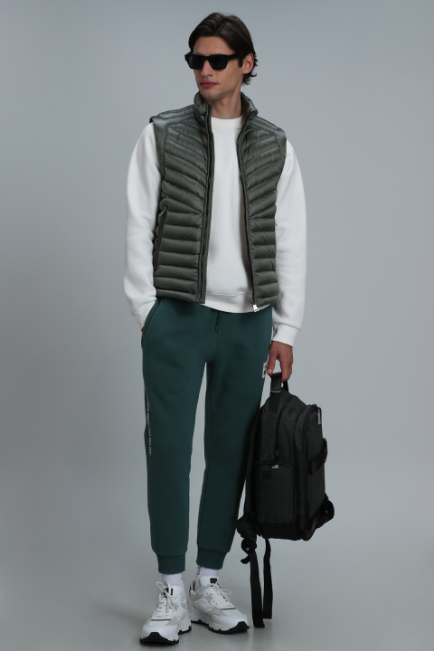 Axel Kaz Tüyü Erkek Yelek Yeşil - Lufian (1)