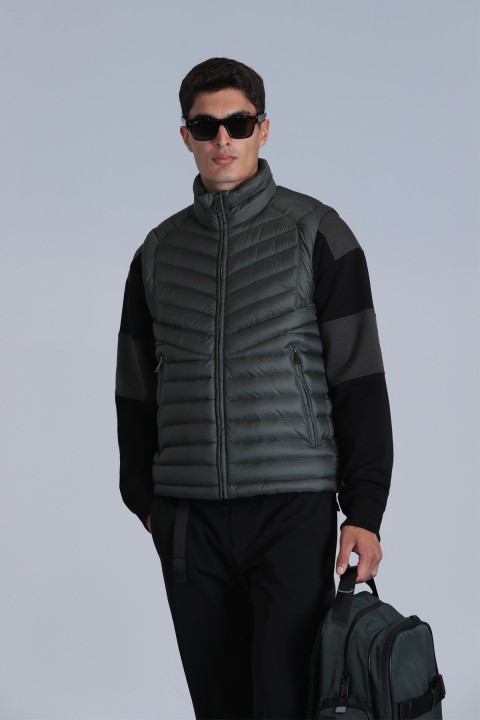 Axel Kaz Tüyü Erkek Yelek Yeşil - Lufian