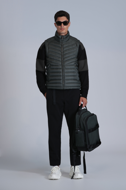 Axel Kaz Tüyü Erkek Yelek Yeşil - Lufian (1)