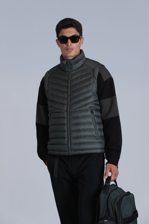 Axel Kaz Tüyü Erkek Yelek Yeşil - Lufian