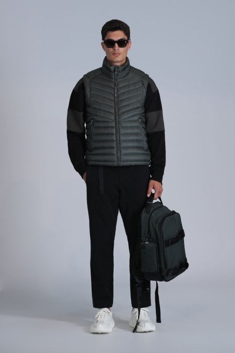 Axel Kaz Tüyü Erkek Yelek Yeşil - Lufian (1)