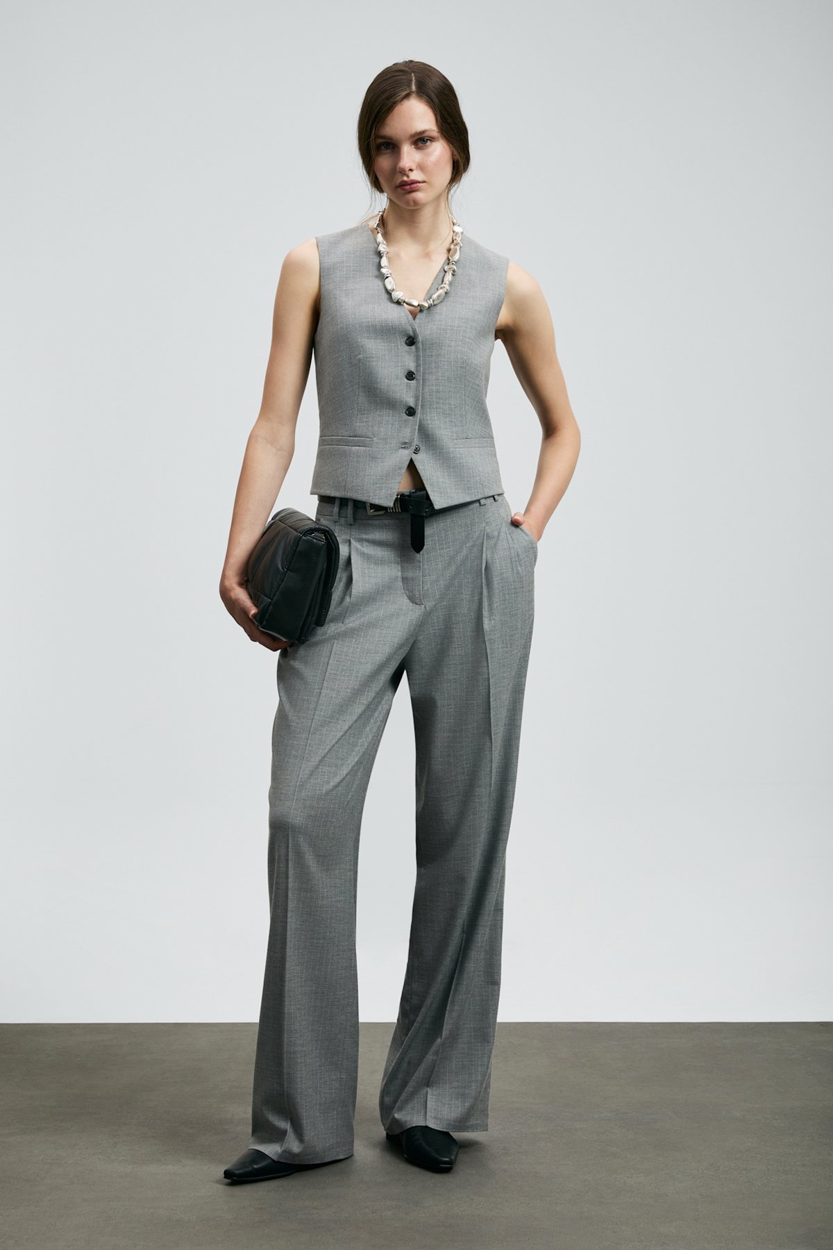 Barbara Kadın Yelek Gri - Lufian (1)