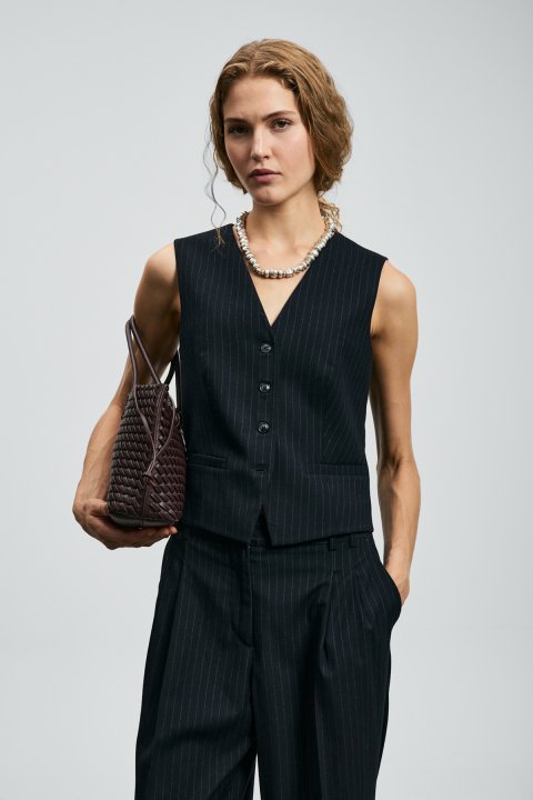 Barbara Kadın Yelek Lacivert - Lufian