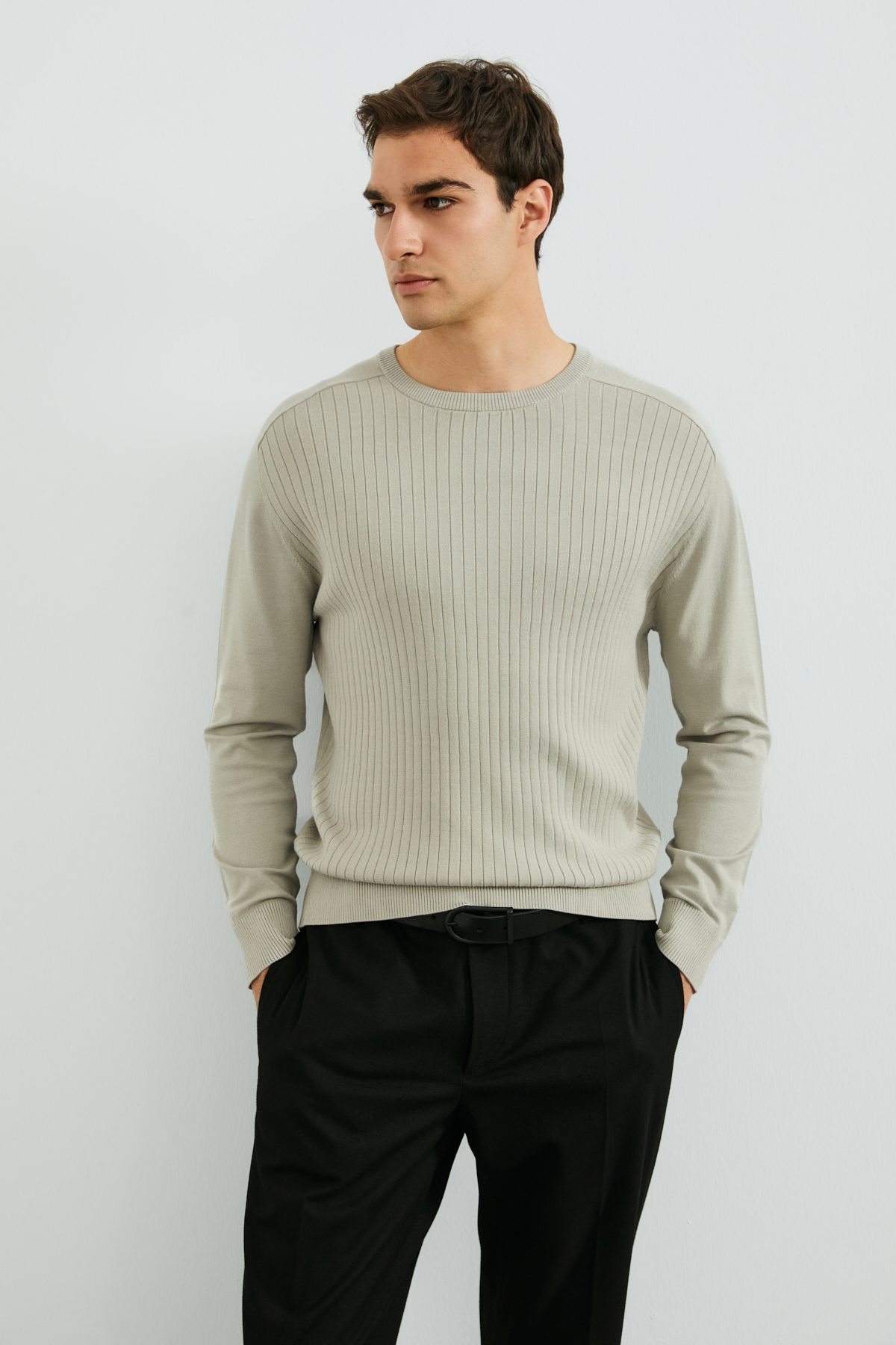 Mens Sweater Beıge - LUFIAN