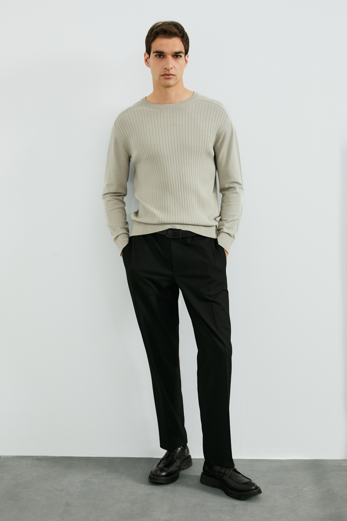 Mens Sweater Beıge - LUFIAN