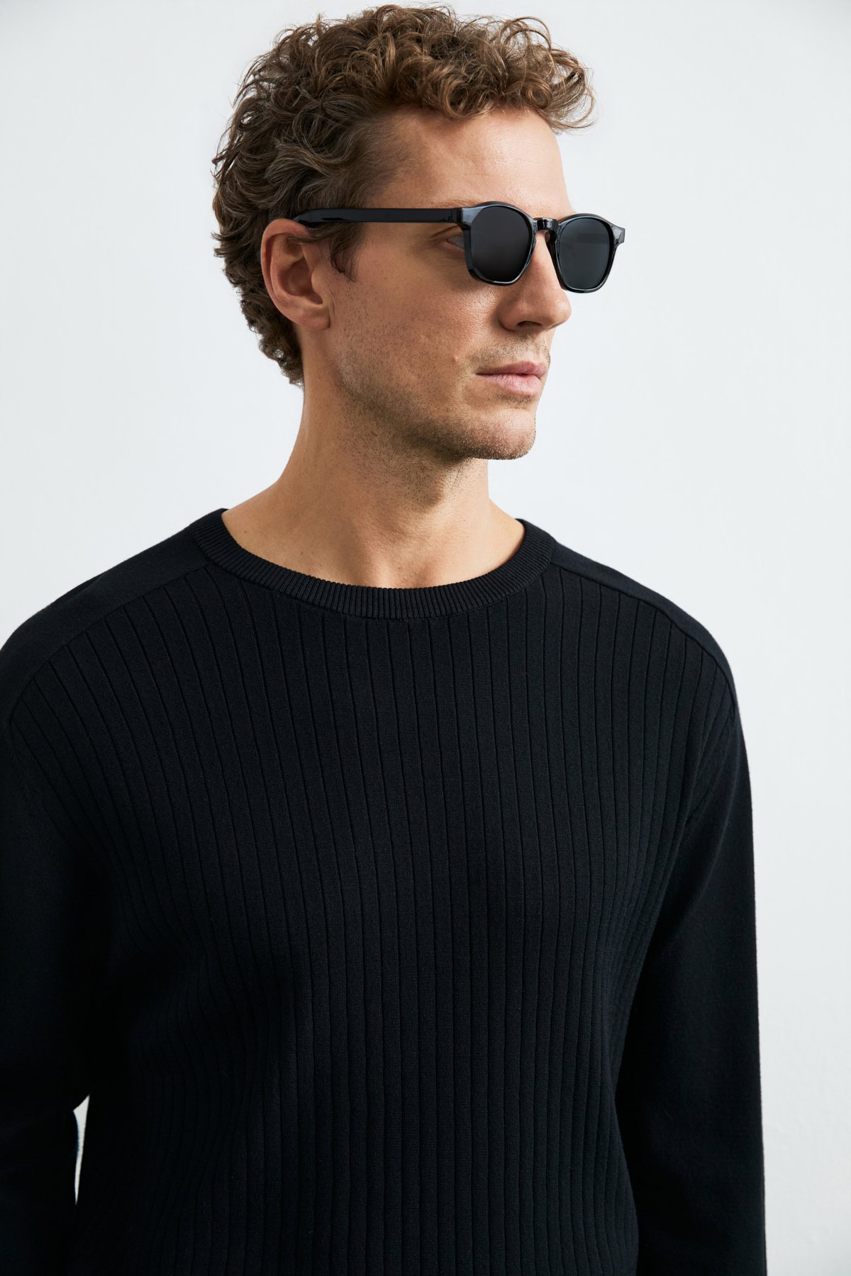 Mens Sweater Black - LUFIAN