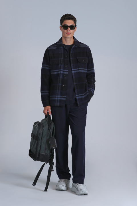 Barder Men Basic Shirt Slım Fıt Navy - Lufian