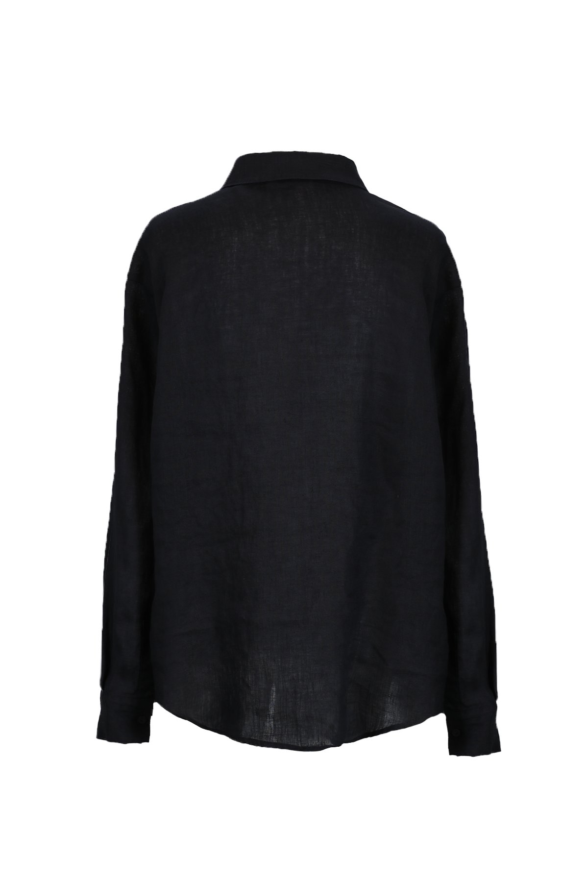 Barrı Kadın Keten Gömlek Siyah - Lufian (1)