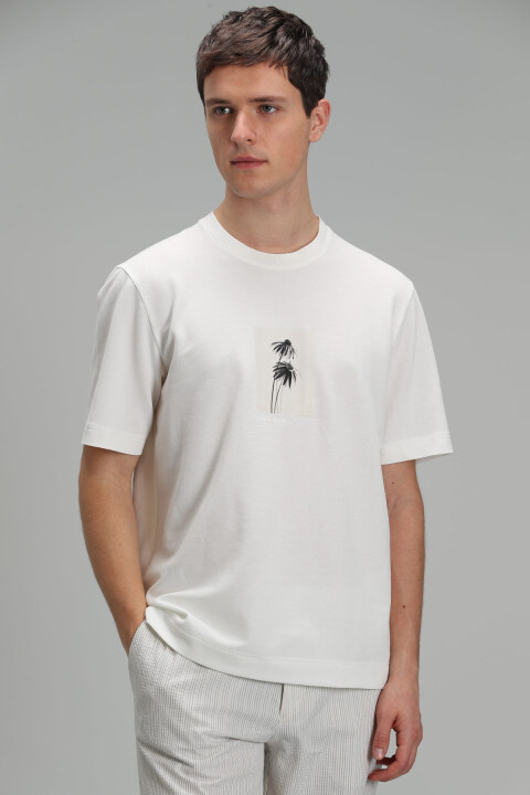 Bart Modern Graphic T- Shirt Whıte - Lufian