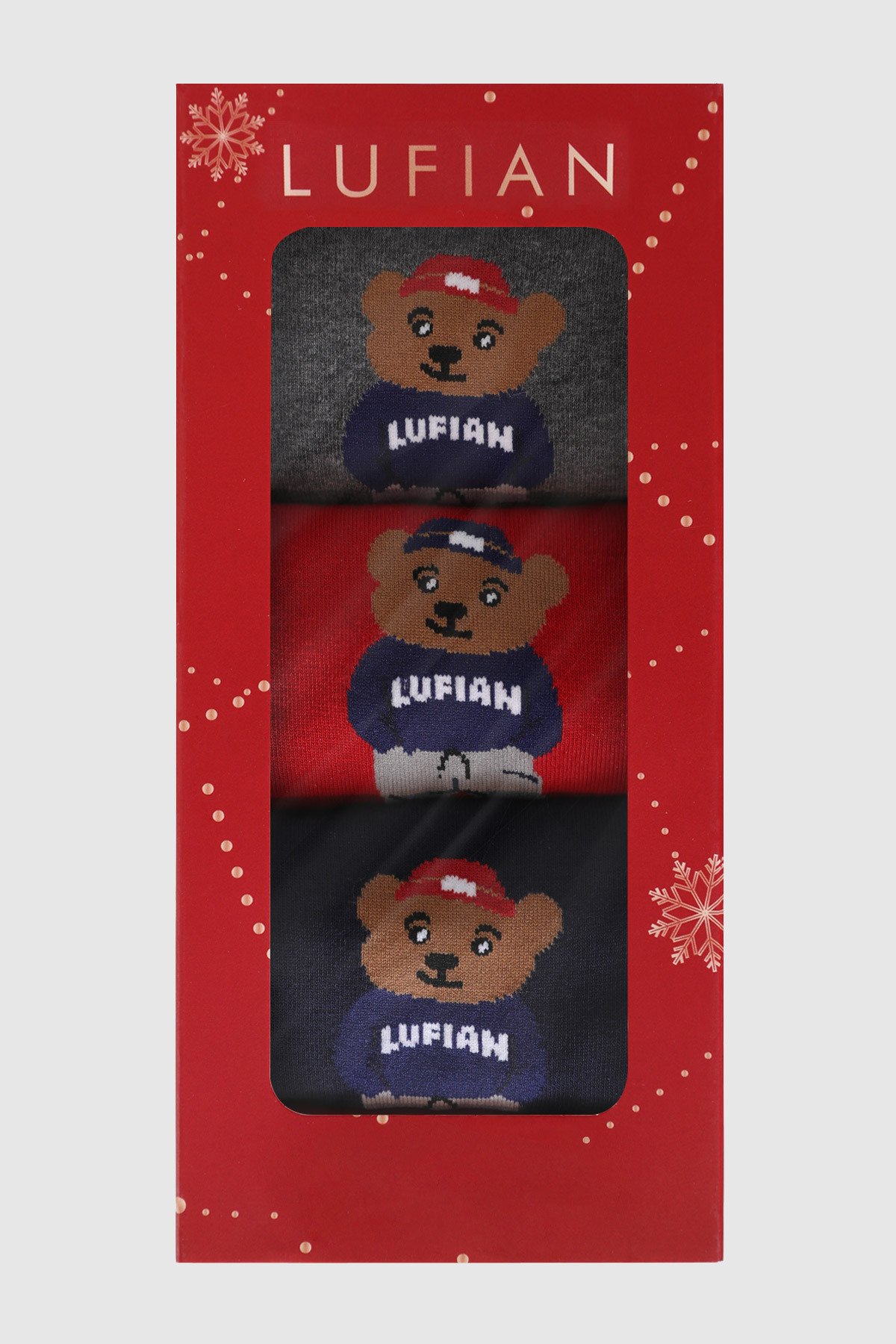 Bear 3'lü Set Erkek Çorap Standart - Lufian