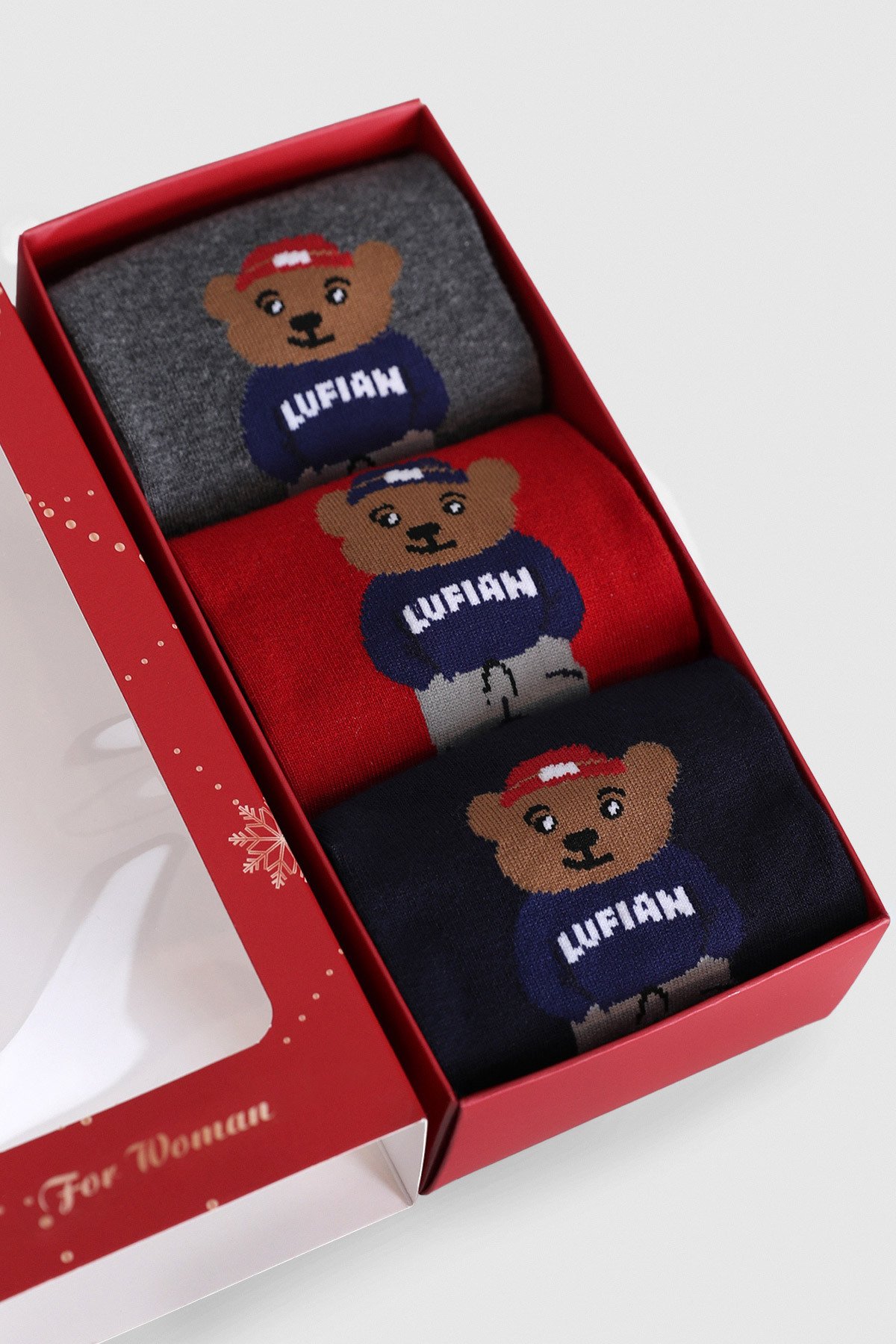 Bear 3'lü Set Kadın Çorap Standart - Lufian (1)