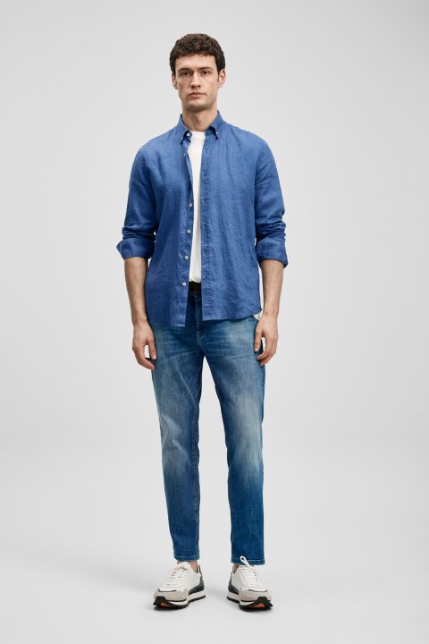 Beneflec Smart Jean Erkek Pantolon Slim Fit Mavi - Lufian