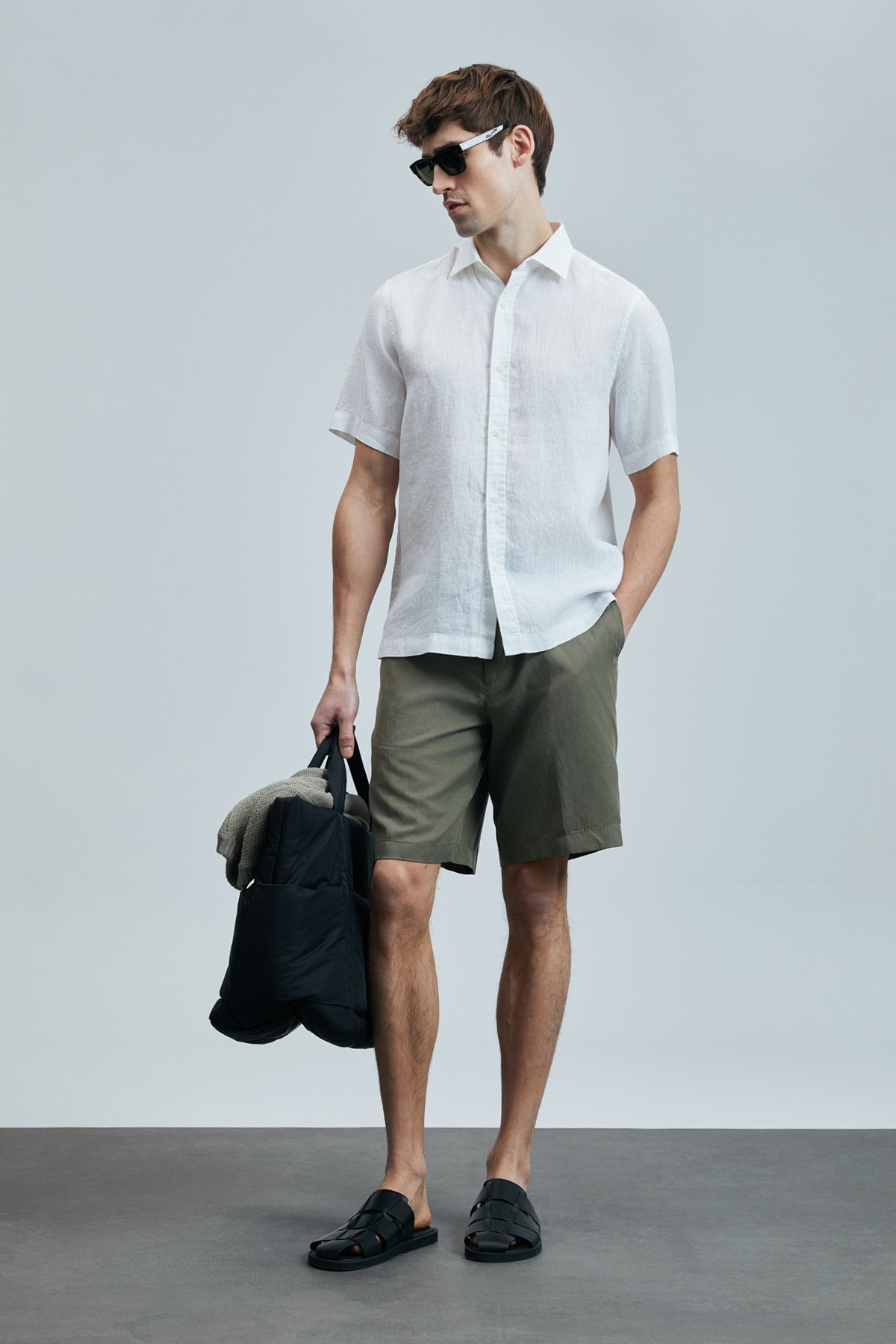 Bert Erkek Basic Gömlek Comfort Fit Beyaz - Lufian (1)