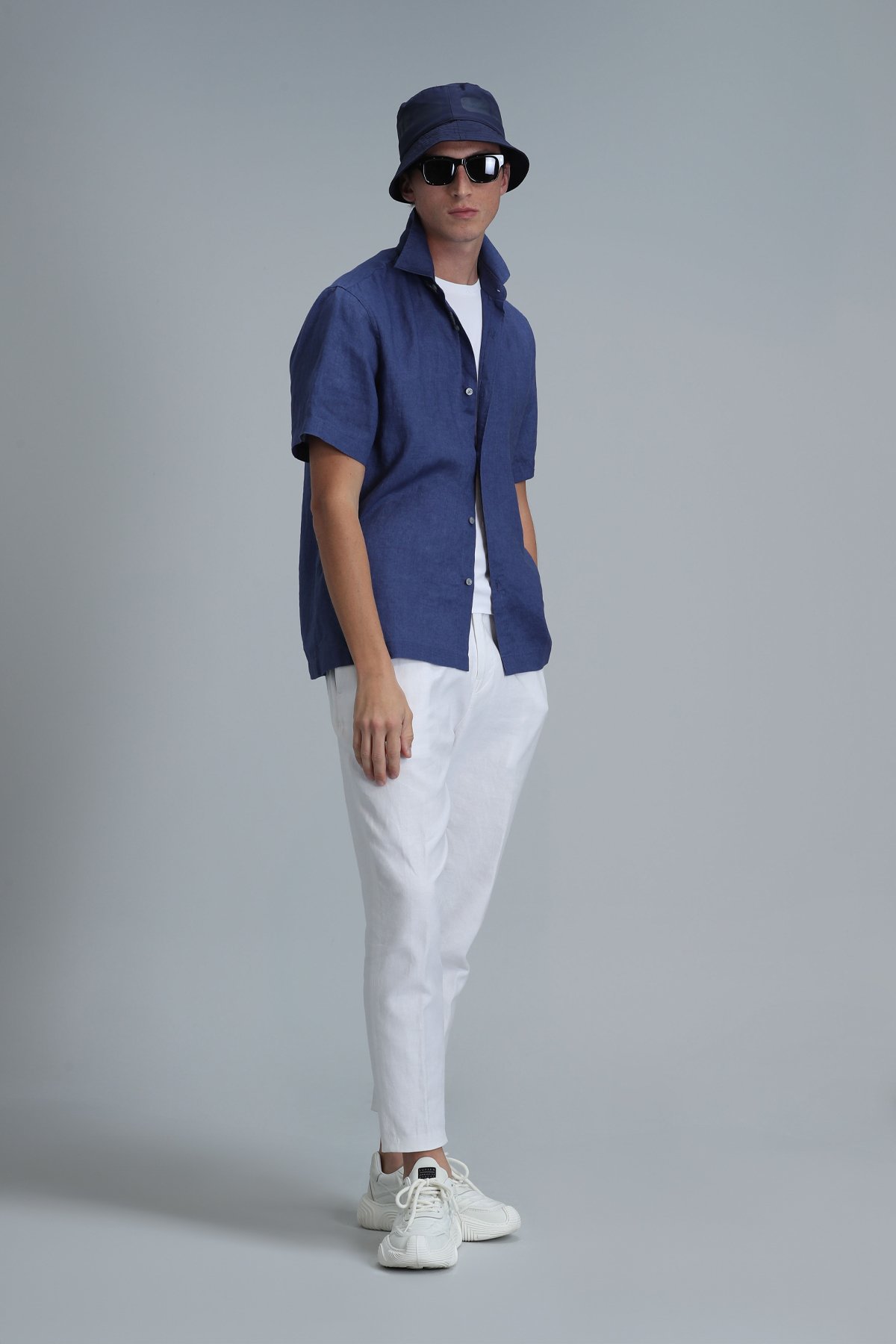 Bert Erkek Basic Gömlek Comfort Fit Saks - Lufian (1)