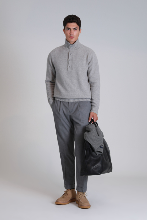 Bert Erkek Kazak Açık Gri - Lufian (1)