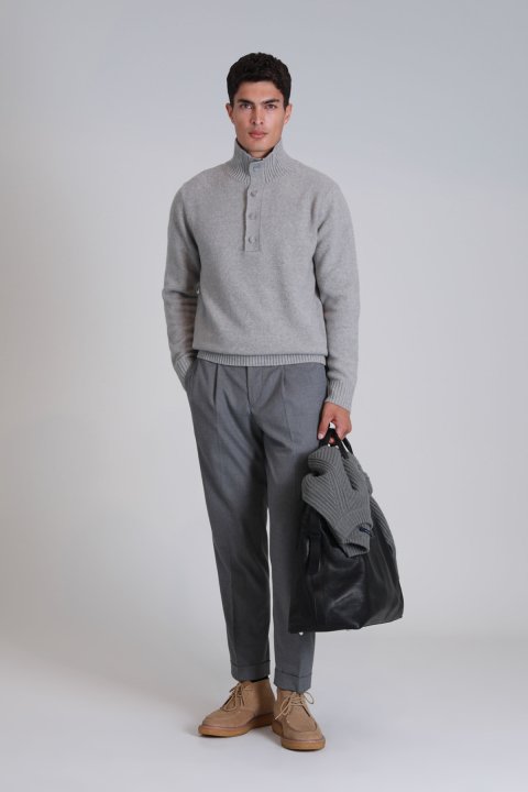 Bert Men's Sweater Light Gray - Lufian (1)