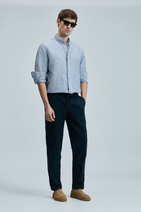 Bert Smart Erkek Chino Pantolon Slim Fit Lacivert - Lufian