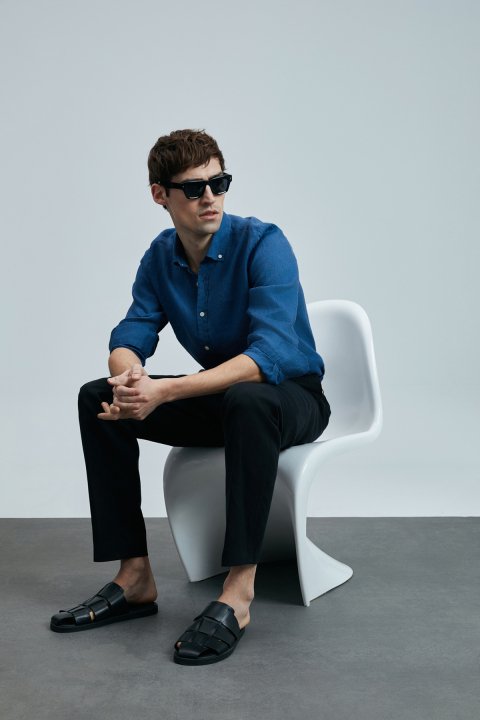 Bert Smart Erkek Chino Pantolon Slim Fit Siyah - Lufian