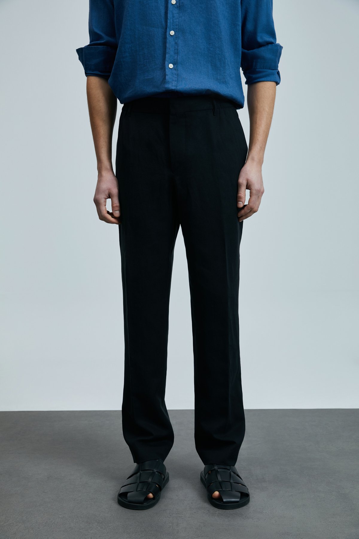 Bert Smart Erkek Chino Pantolon Slim Fit Siyah - Lufian (1)