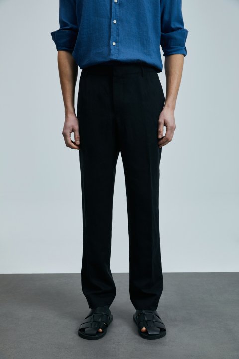 Bert Smart Erkek Chino Pantolon Slim Fit Siyah - Lufian (1)